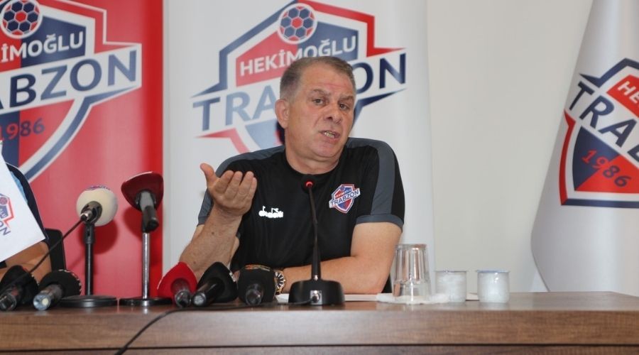 Hekimolu Trabzon FK Teknik Direktr Bahaddin Gne basn toplants dzenledi