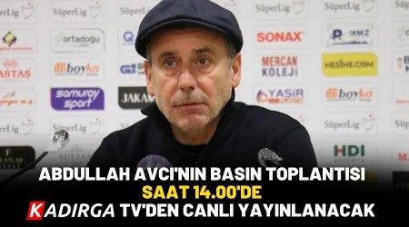 Abdullah Avc'nn Basn Toplants Saat 14.00'de Kadrga TV'den Canl Yaynlanacak