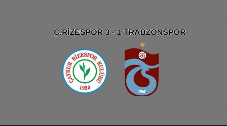 Rizespor 3-1 Trabzonspor