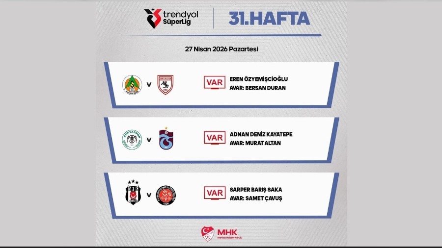 Konyaspor - Trabzonspor ma��n�n VAR hakemi belli oldu