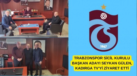 Trabzonspor Sicil Kurulu Bakan Aday Seykan Glen, Kadrga TV'yi ziyaret etti.