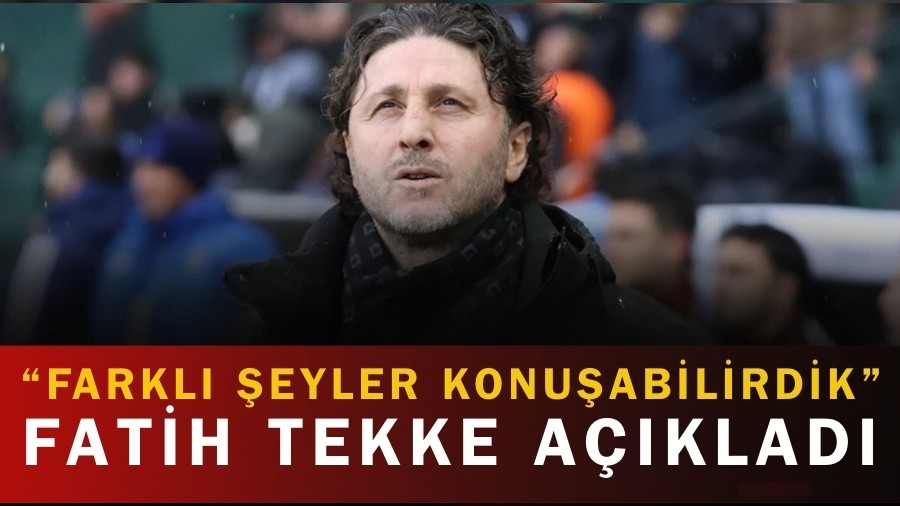 Fatih Tekke a��klad�! 3 puan almasayd�k farkl� �eyler konu�acakt�k...