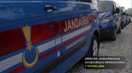 Orduda Jandarmadan Uyuturucu Operasyonu! 7 Tutuklama