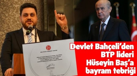 Baheliden BTP lideri Hseyin Baa bayram tebrii