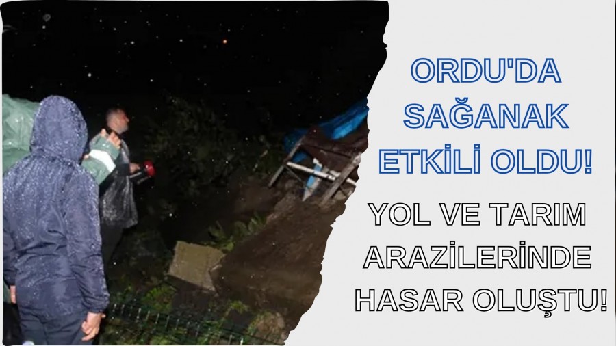 Ordu'da Saanak Etkili Oldu! Yol ve Tarm Arazilerinde Hasar Olutu