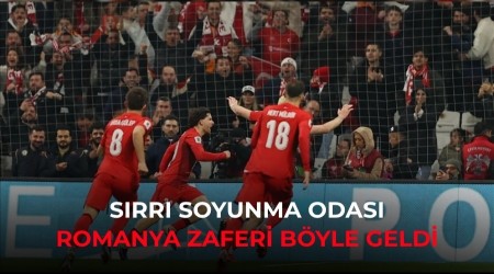 S�rr� soyunma odas�: Romanya zaferi b�yle geldi
