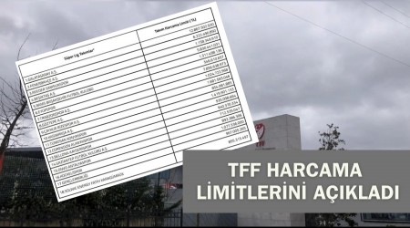 TFF Harcama Limitlerini A��klad�