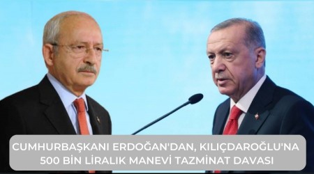 Cumhurbakan Erdoan'dan, Kldarolu'na 500 Bin Liralk Manevi Tazminat Davas